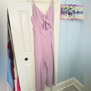 Dusty Pink Tie-Front Jumpsuit